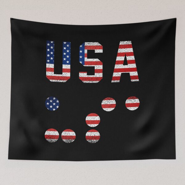 Item preview, USA Blind, USA Flag,Braille USA, Funny Gift designed and sold by MAZARDA.