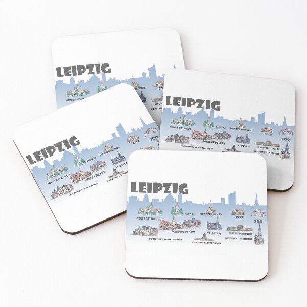 Item preview, Leipzig skyline silhouette highlights designed and sold by artshop77.