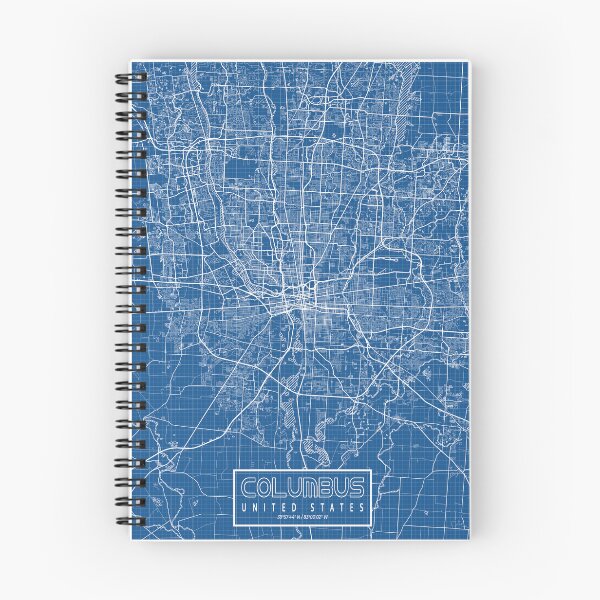 Item preview, Columbus City Map of Ohio, USA - Blueprint designed and sold by deMAP.