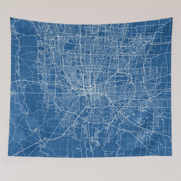 Item preview, Columbus City Map of Ohio, USA - Blueprint designed and sold by deMAP.