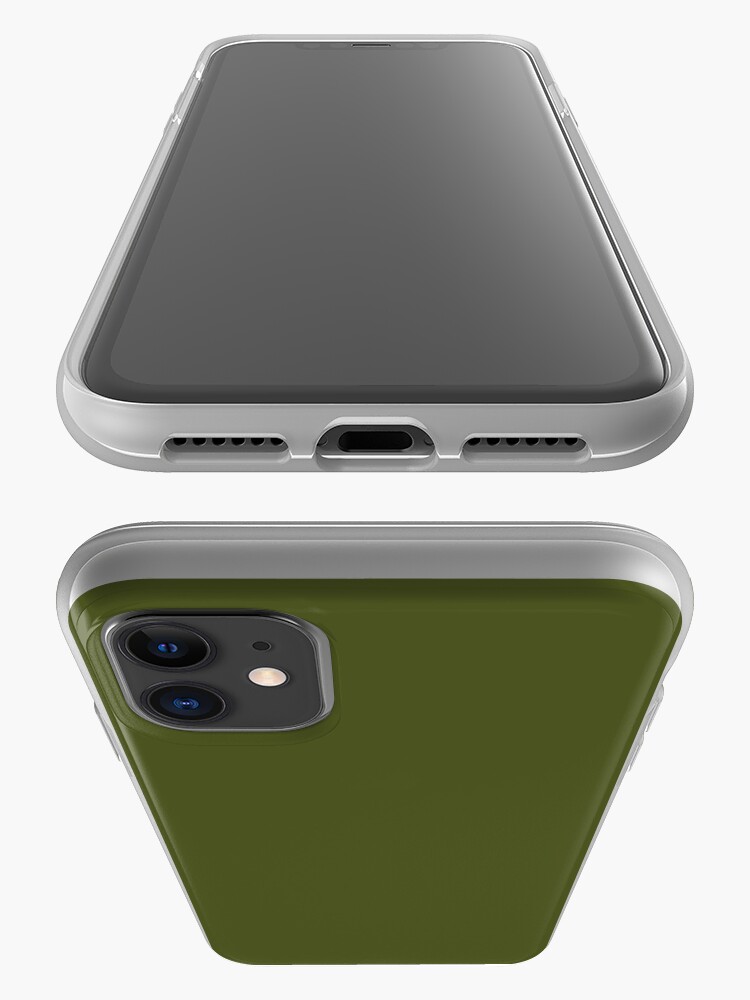 "Olive Green Accent Solid Color Decor" iPhone Case & Cover by Garaga