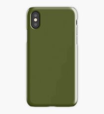 Olive Green Accent Solid Color Decor iPhone Case