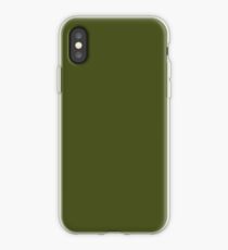 Olive Green Accent Solid Color Decor iPhone Case