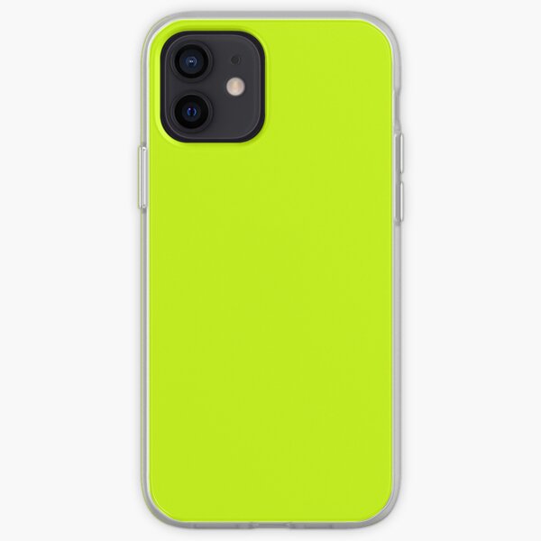Electric Vibrant Lime Solid Color iPhone Soft Case