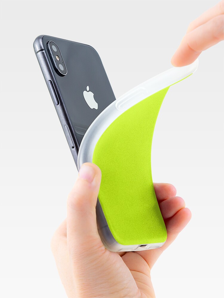 Alternate view of Electric Vibrant Lime Solid Color iPhone Case & Cover