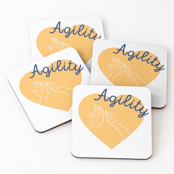 Item preview, Agility team with a blue and orange paw and hand with a heart designed and sold by PausePapote.