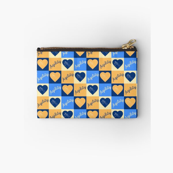 Item preview, Agility team with a blue and orange paw and hand with a heart designed and sold by PausePapote.