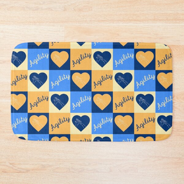 Item preview, Agility team with a blue and orange paw and hand with a heart designed and sold by PausePapote.