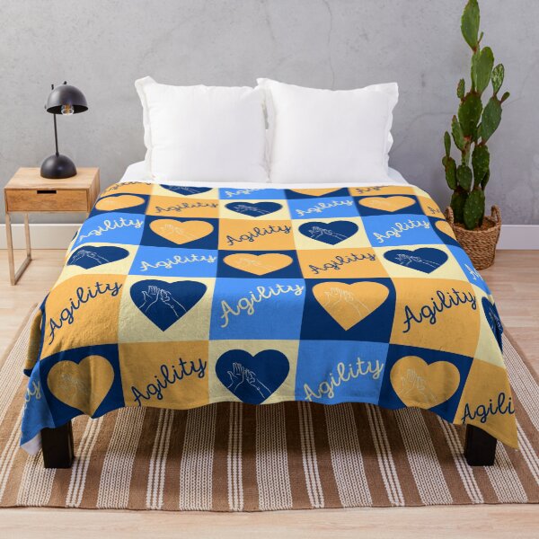 Item preview, Agility team with a blue and orange paw and hand with a heart designed and sold by PausePapote.