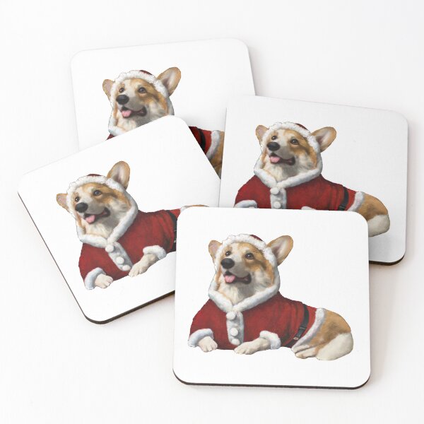 Item preview, Christmas Corgi Painting | Beautiful Dog Art designed and sold by Portraits of Dogs.