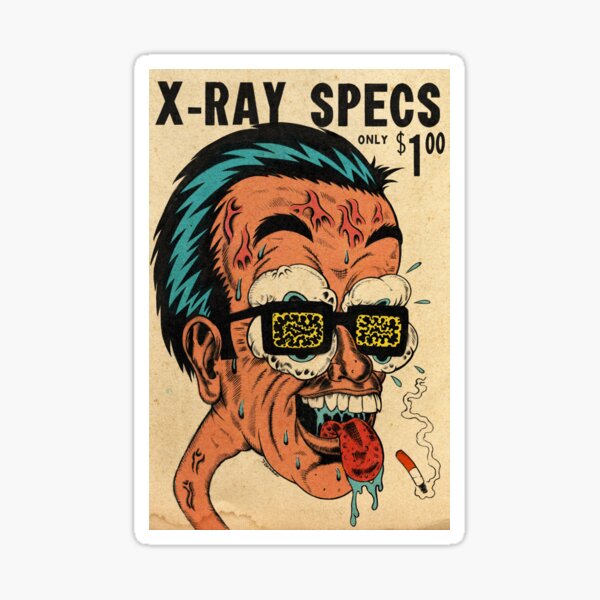 "XRay Specs Comic Ad " Sticker for Sale by josephb623 Redbubble