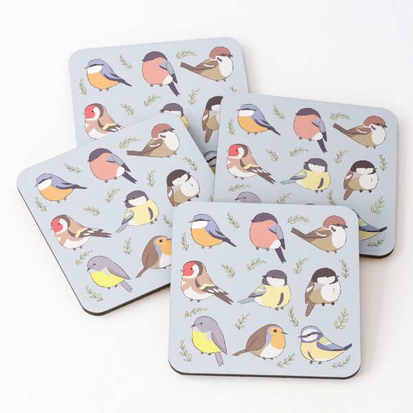 Item preview, Cute bird pattern - 9 European birds  designed and sold by Yarafantasyart.