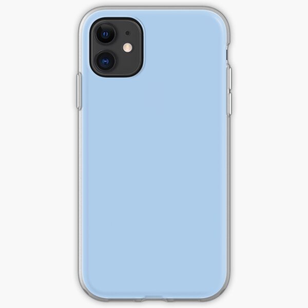 Baby Blue Solid Color Decor iPhone Soft Case
