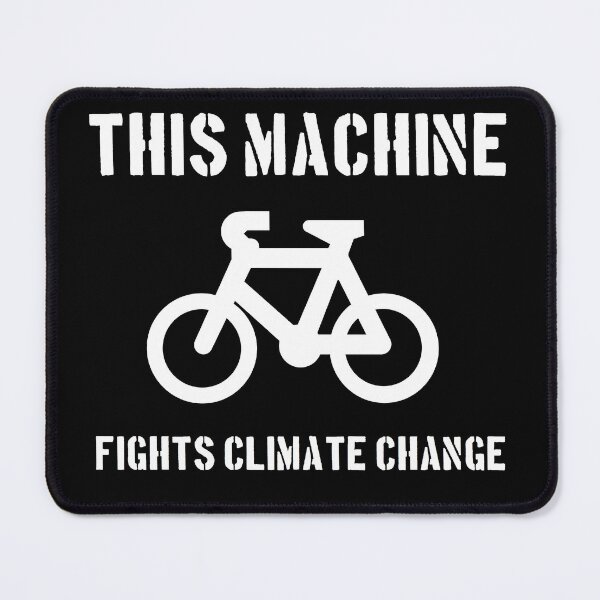 Item preview, This machine fights climate change (white bike) designed and sold by BenLeverAU.