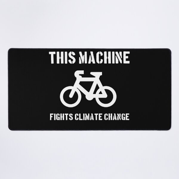 Item preview, This machine fights climate change (white bike) designed and sold by BenLeverAU.
