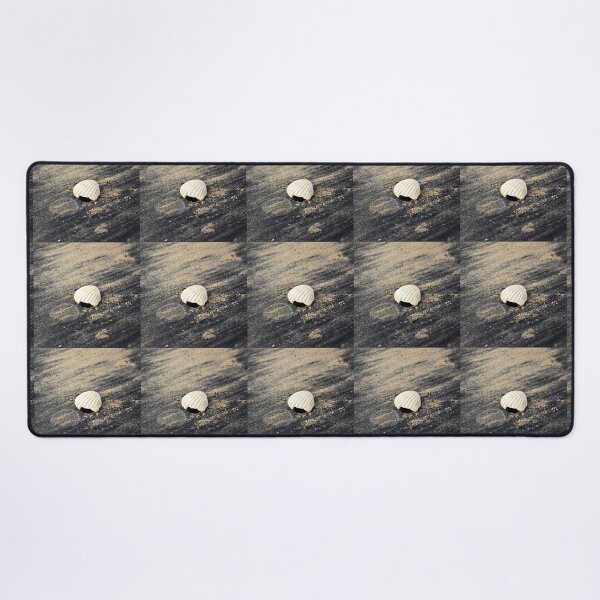 Item preview, White seashell on a black sandy beach designed and sold by mark-taylor.