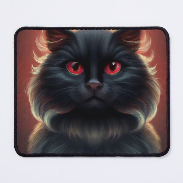 Item preview, Black cat with red eyes designed and sold by SanScho69.