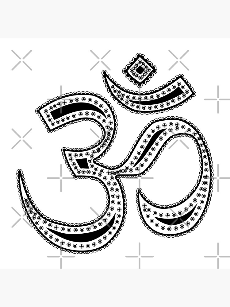 OM Yoga Spiritual Symbol in Style Photographic Print for Sale by Garaga