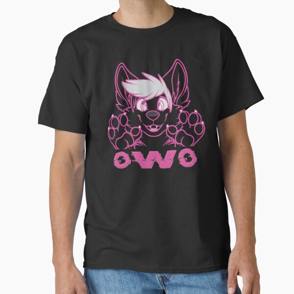 Item preview, Fursuit OwO cute puppy kawaii pink 00s glitch furry fandom designed and sold by Surfer Dave Designs.