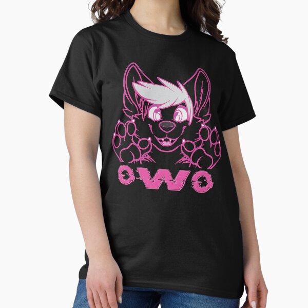 Item preview, Fursuit OwO cute puppy kawaii pink 00s glitch furry fandom designed and sold by Surfer Dave Designs.