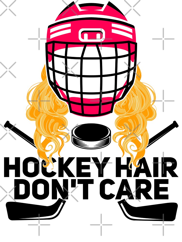 Hockey Hair Don't Care Funny Hockey Shirt For Boys And Girls