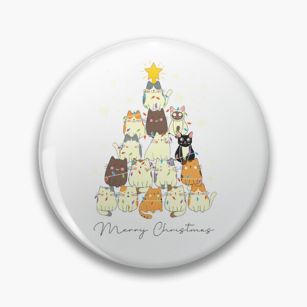 Item preview, Illustrated Cute Cats Merry Christmas designed and sold by SaniaWaxir.