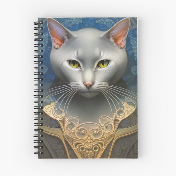 Item preview, Portrait of A Russian Blue With Gold Trim designed and sold by ZenEverAI.