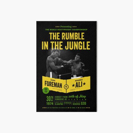 Ali vs Foreman Rumble in the Jungle Art Board Print