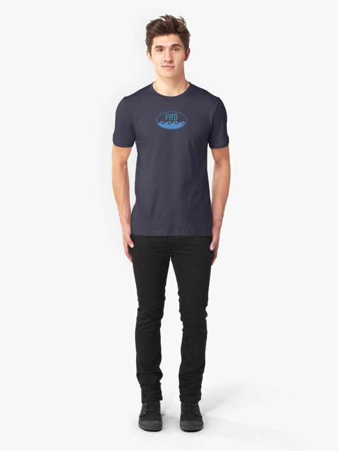 Alternate view of Wavy Kelvin-Helmholtz Logo Slim Fit T-Shirt