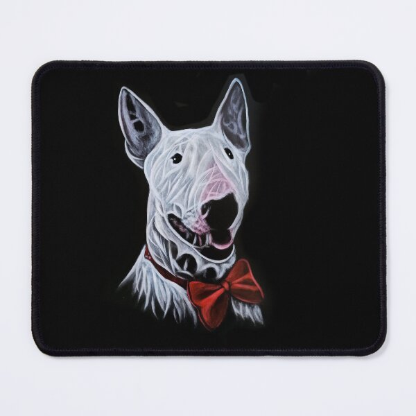 Item preview, Bull Terrier With Red Bow Tie Acrylic Painting Portrait designed and sold by SKornackiArt.