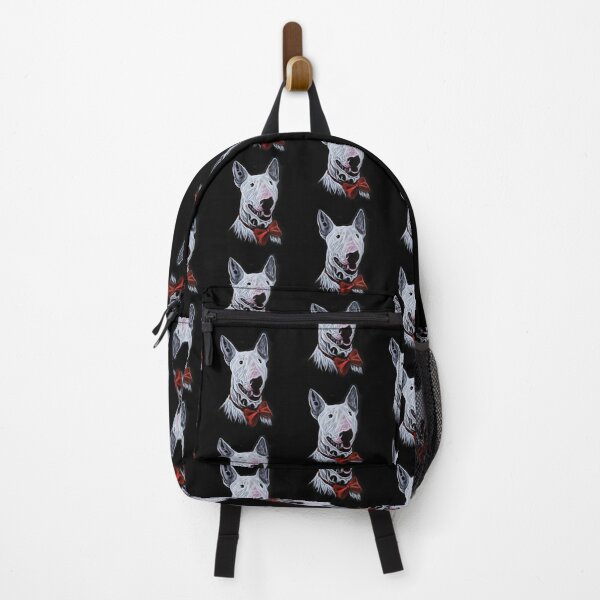 Item preview, Bull Terrier With Red Bow Tie Acrylic Painting Portrait designed and sold by SKornackiArt.