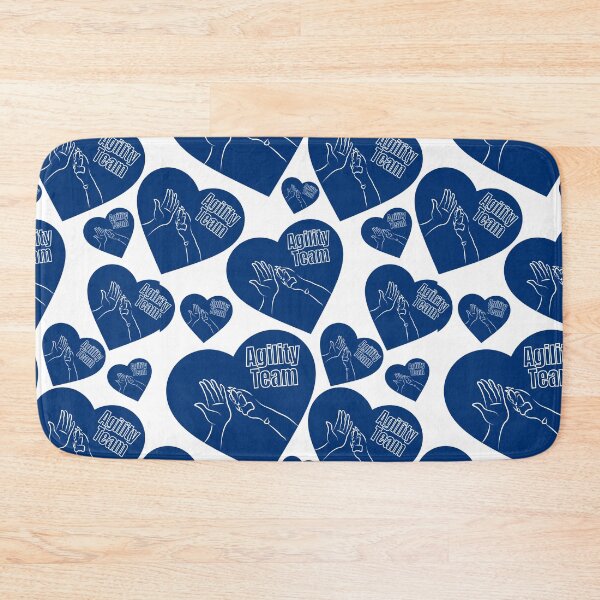 Item preview, Agility team with a paw and a hand in a heart in blue and yellow designed and sold by PausePapote.