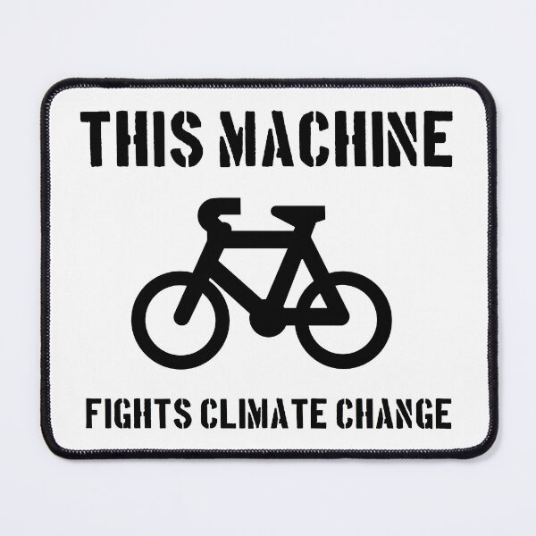 Item preview, This machine fights climate change (black bike) designed and sold by BenLeverAU.