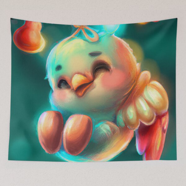 Aperçu de l'œuvre Cute Perch Drawing créée et vendue par WeHeartAnimals.