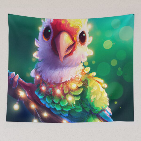 Aperçu de l'œuvre Cute Perch Drawing créée et vendue par WeHeartAnimals.