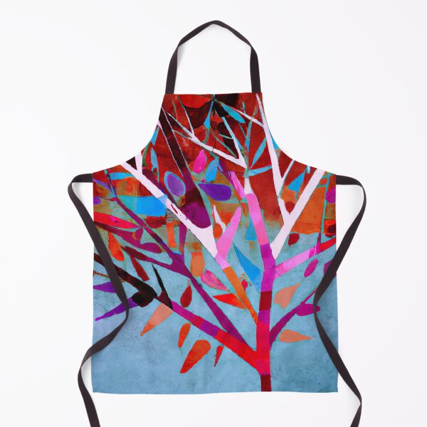Item preview, Beautiful Tree - Abstract Art - Red, Blue and Grey designed and sold by Inomaly Art.