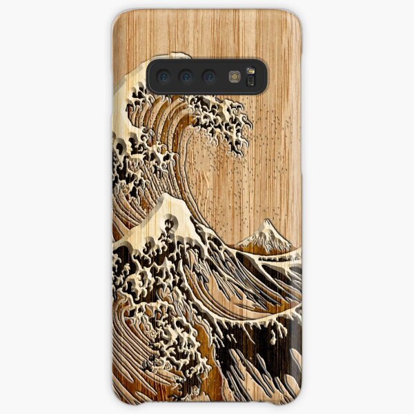 The Great Hokusai Wave in Bamboo Inlay Style Samsung Galaxy Snap Case