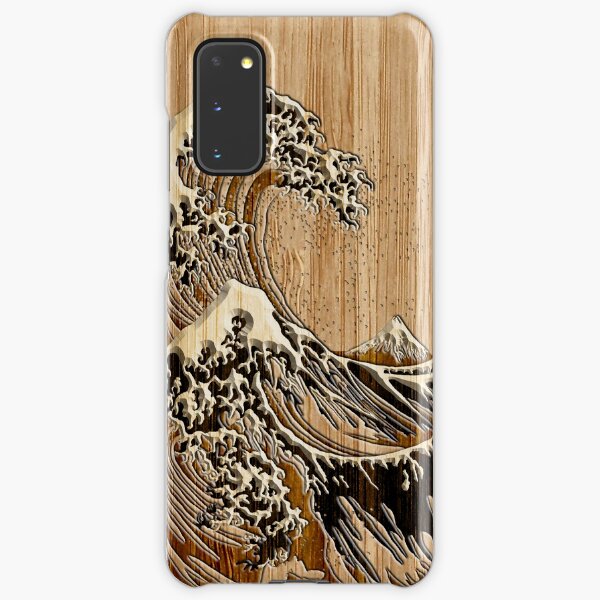 The Great Hokusai Wave in Bamboo Inlay Style Samsung Galaxy Snap Case