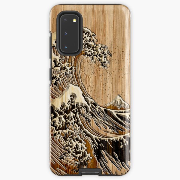 The Great Hokusai Wave in Bamboo Inlay Style Samsung Galaxy Tough Case