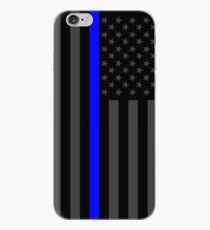 The Symbolic Thin Blue Line on American Flag iPhone Case