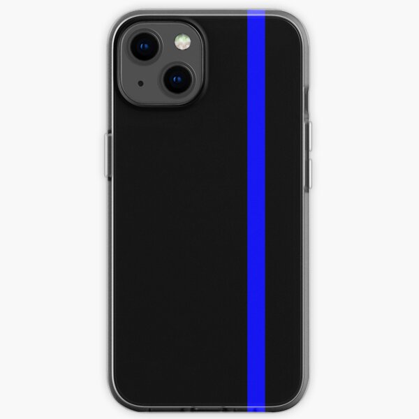 Die dünne blaue Linie iPhone Flexible Hülle