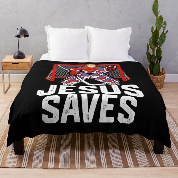 Artikelvorschau, Jesus rettet Eishockey-Torwart Vintage-Torwart-Torwart entworfen und verkauft von rifatart.