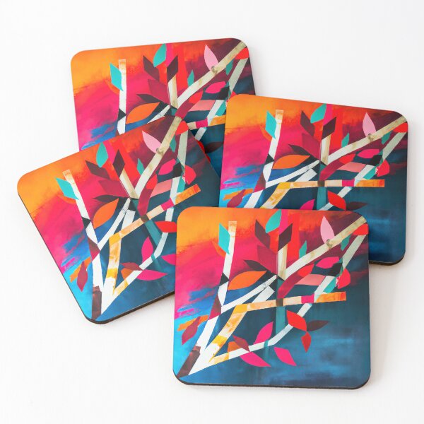 Item preview, Bundle of Branches - Abstract Art - Red, Blue and Pink designed and sold by Inomaly Art.