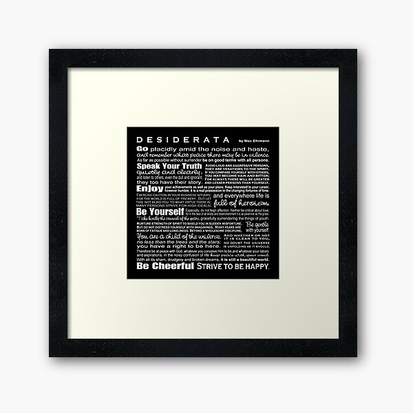 Item preview, Desiderata - Black designed and sold by Ginny Gaura.