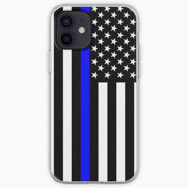 The Symbolic Thin Blue Line on US Flag iPhone Soft Case