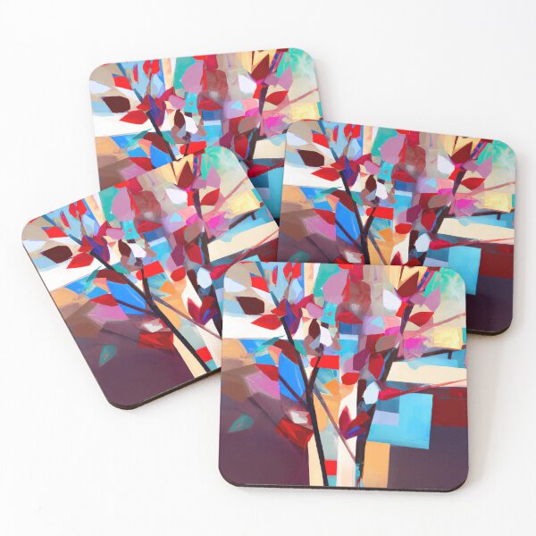 Item preview, Dramatic Branches - Abstract Art - Red, Purple and Multi-colours designed and sold by Inomaly Art.