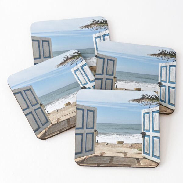 Item preview, Uncommon optical illusion through the gate at sea shore designed and sold by mark-taylor.