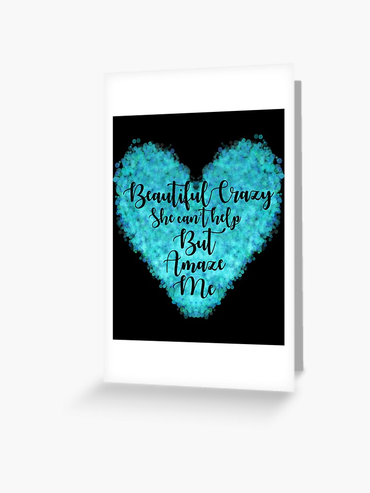 Beautiful crazy song lyrics  Poster for Sale by GranolaLifex