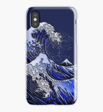 The Great Hokusai Wave chrome carbon fiber styles iPhone Case