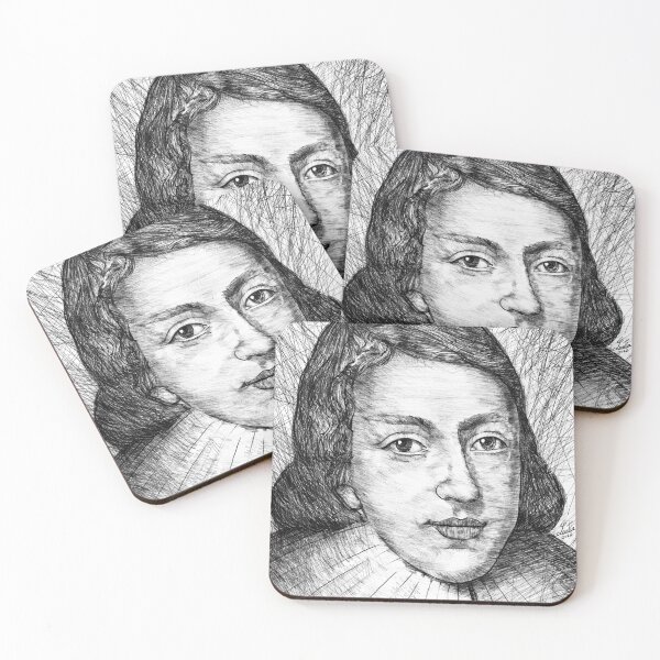 Item preview, JOHN MILTON black ad white pencil portrait designed and sold by lautir.